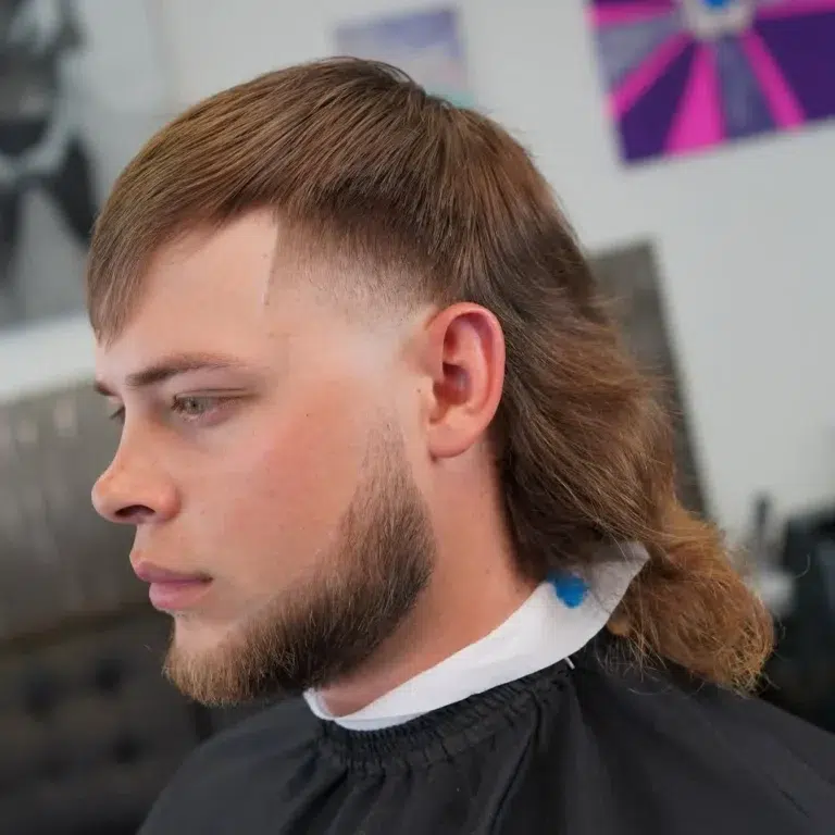 Mullet with Tapered Fade