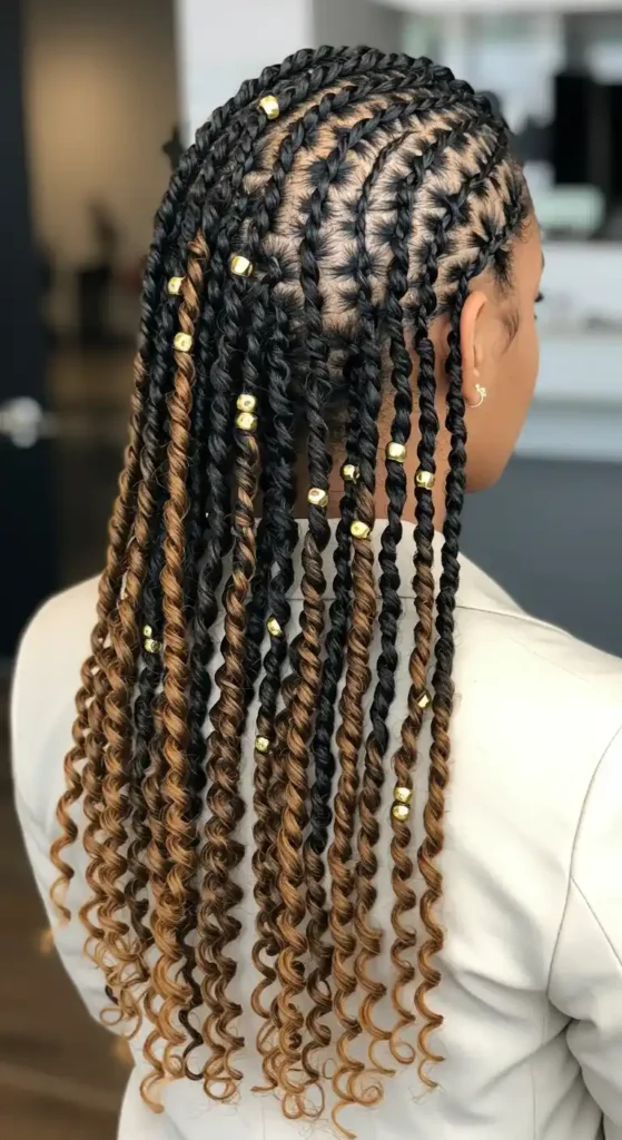 Passion Twist Low Ponytail with Braided Accents