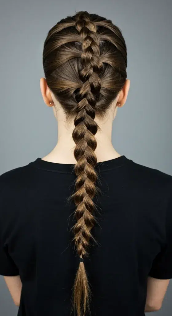 21 Glamorous Hairstyles for Straight Hair -That Showcase Its Natural Shine 14 Precision Braids – Structured Elegance for Straight Hair