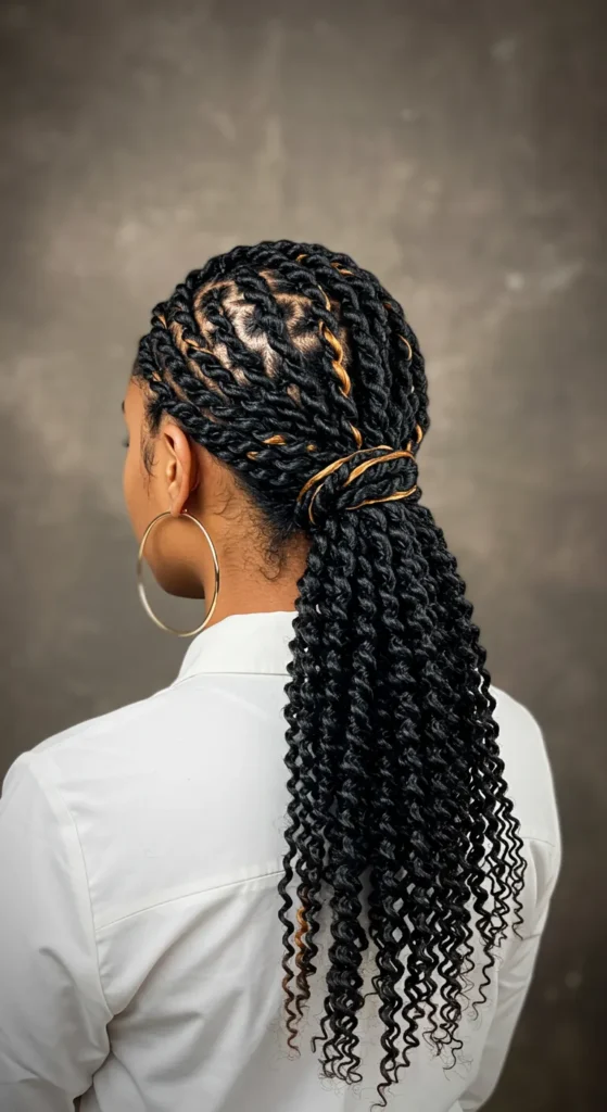 Twist and Wrap Low Ponytail