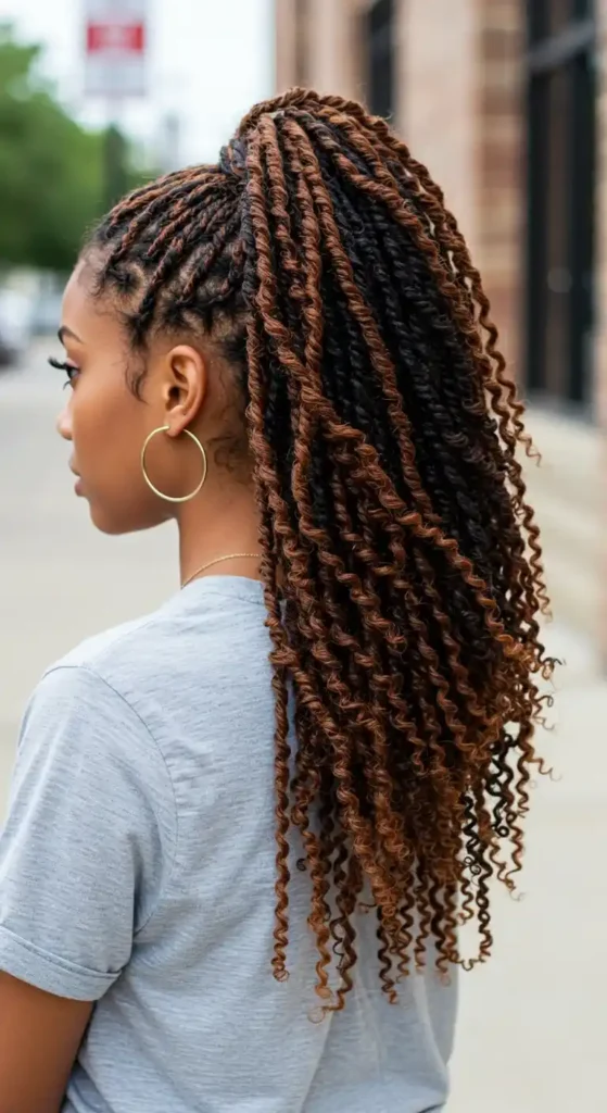 Twisted Half-Up High Ponytail