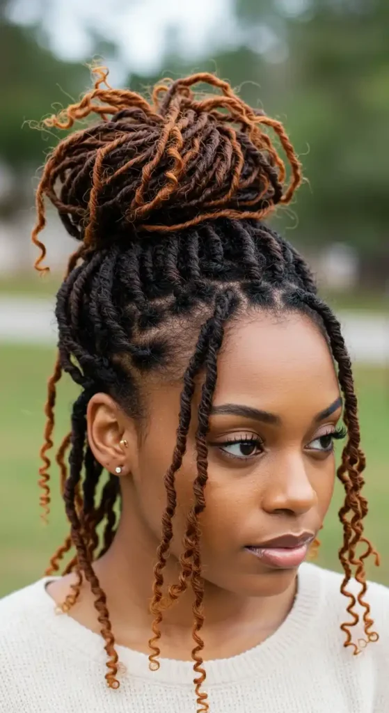 Twisted Messy Bun with Front-Facing Twists