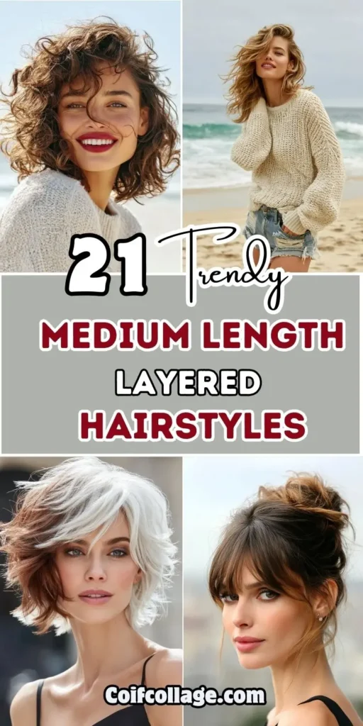 21 Trendy Medium Length Layered Hairstyles: Modern Styles for a Fresh Update 1 21 Trendy Medium Length Layered Hairstyles: Modern Styles for a Fresh Update