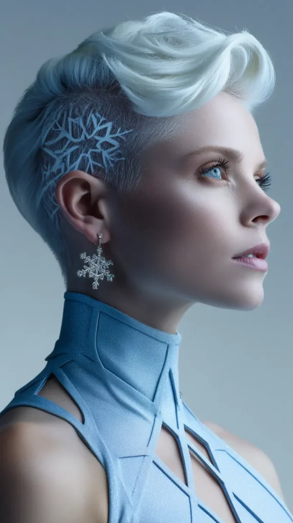 15 Edgy Shaved Side Hairstyles: Stand Out From The Crowd 8 Arctic Platinum Razor Design