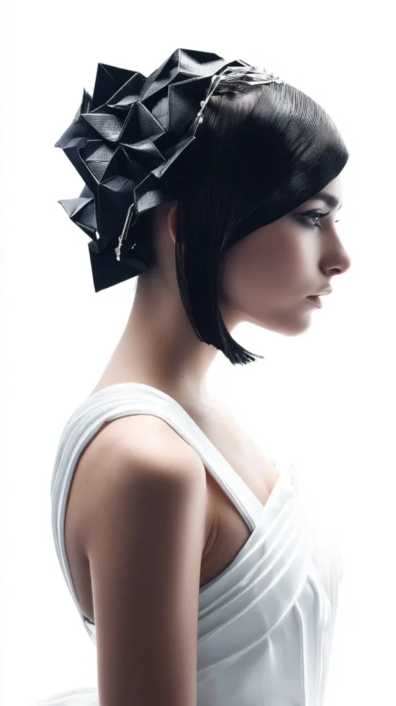 15 Glamorous Prom Hairstyles for Medium Length Hair: No Salon Required 7 Avant-Garde Geometric Bob