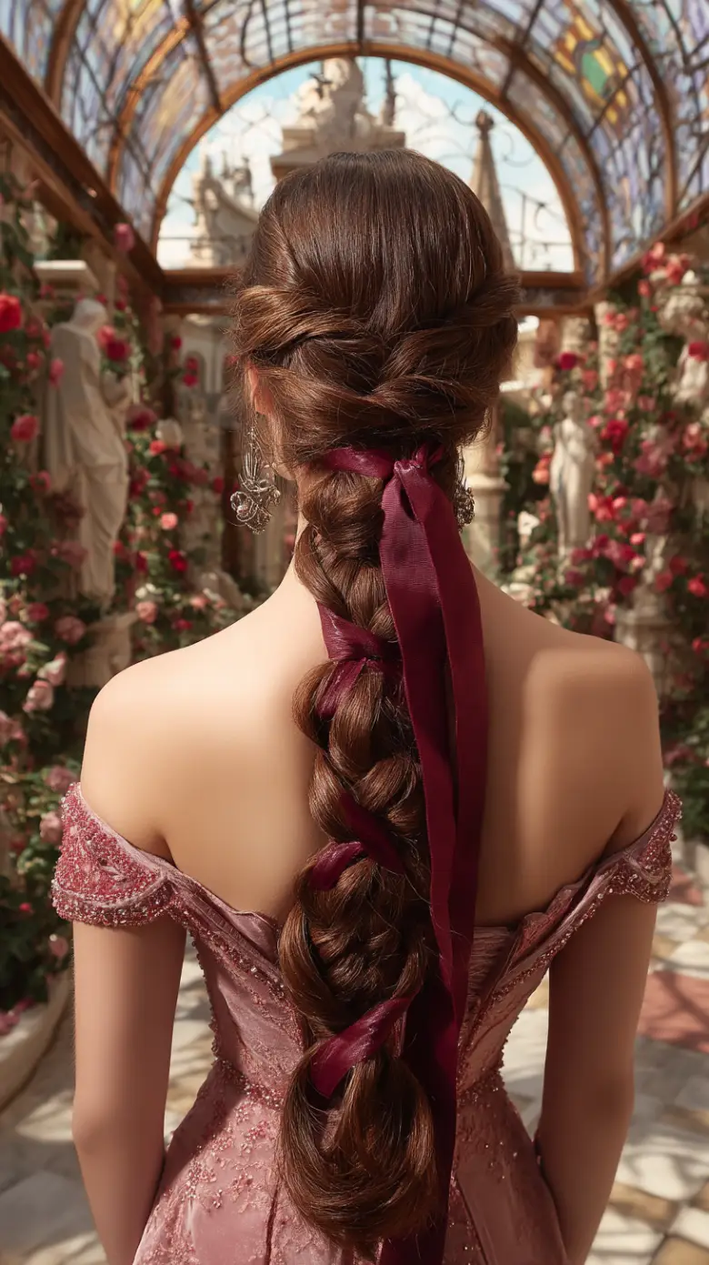 Braided Rosewood Ribbon Braid for Garden Glam