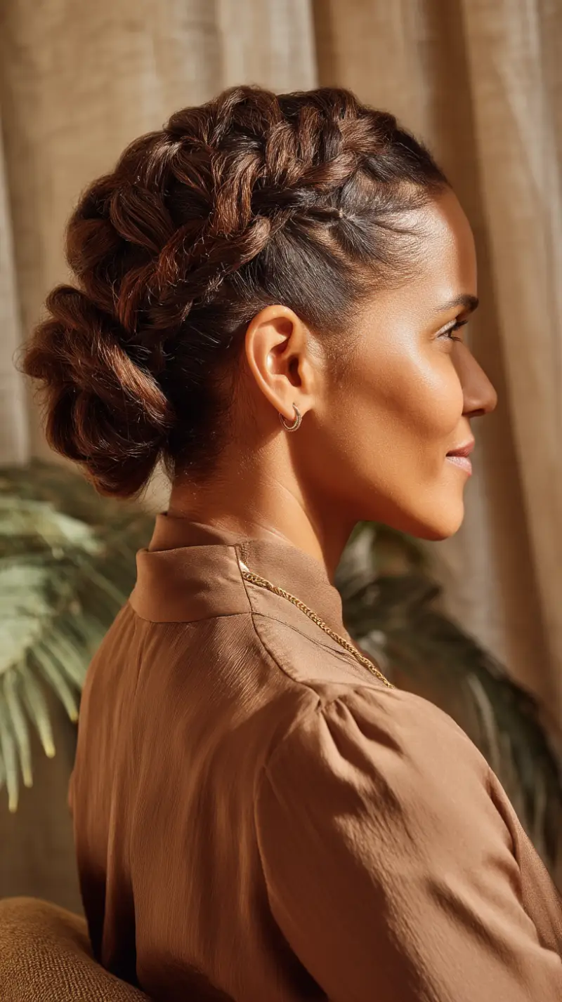 20 Classy Work Hairstyles Ideas for Girls: Elegant and Easy Styles to Wear Daily 11 Dutch Braided Low Bun