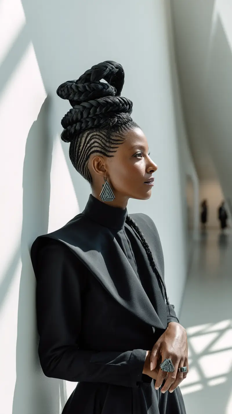 20 Classy Work Hairstyles Ideas for Girls: Elegant and Easy Styles to Wear Daily 9 Sculpted Crown Braids