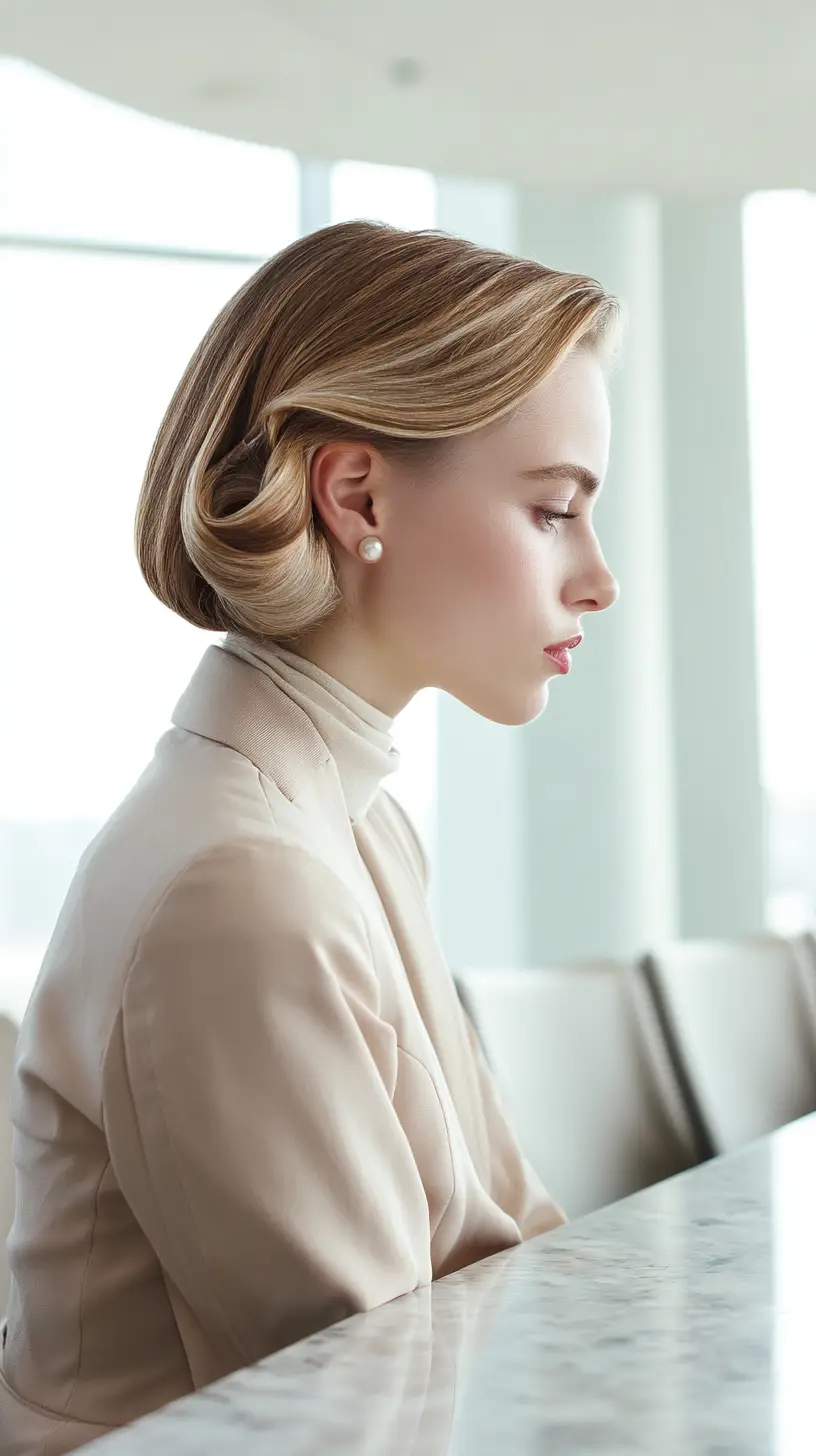 20 Classy Work Hairstyles Ideas for Girls: Elegant and Easy Styles to Wear Daily 14 Sculpted Vintage Roll