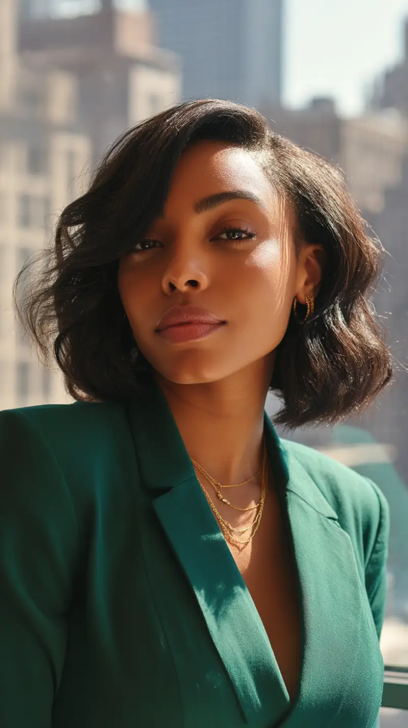 20 Classy Work Hairstyles Ideas for Girls: Elegant and Easy Styles to Wear Daily 12 Soft Side-Parted Bob