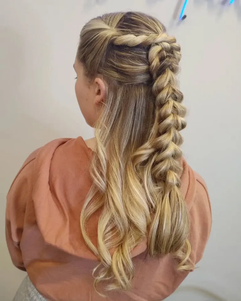 15 Glamorous Prom Hairstyles for Medium Length Hair: No Salon Required 10 Twisted Cascade Half-Updo