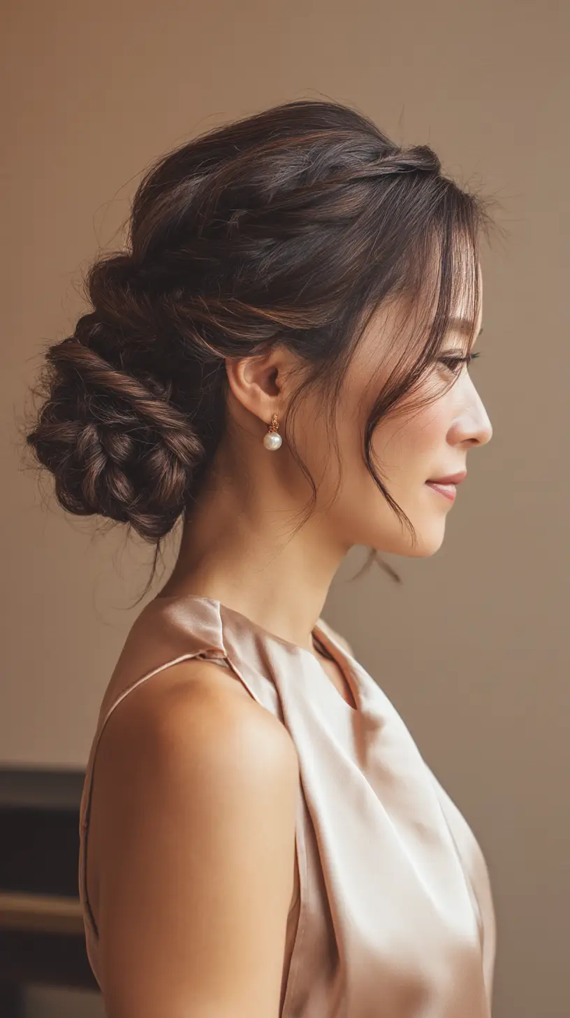 20 Classy Work Hairstyles Ideas for Girls: Elegant and Easy Styles to Wear Daily 6 Twisted Low Chignon