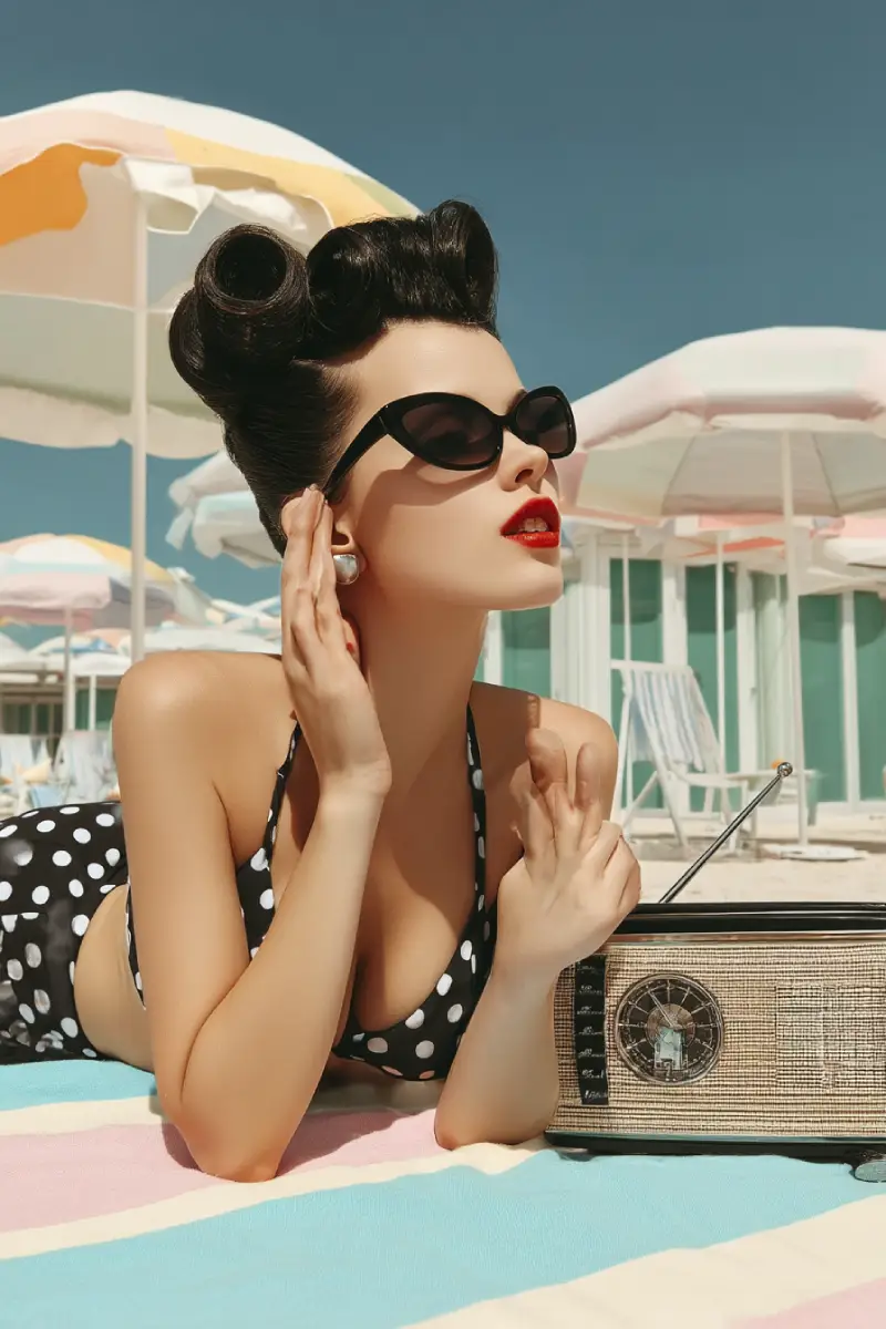 25 Best Beach Hairstyles For Summer: Fresh Hair Inspo for Sandy Adventures 13 Vintage Victory Rolls for a Retro Beach Vibe