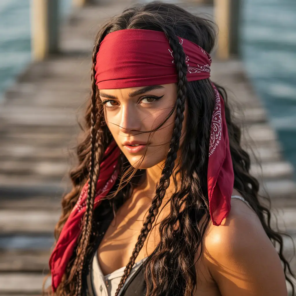 #1. The Braided Bandana Pirate Look