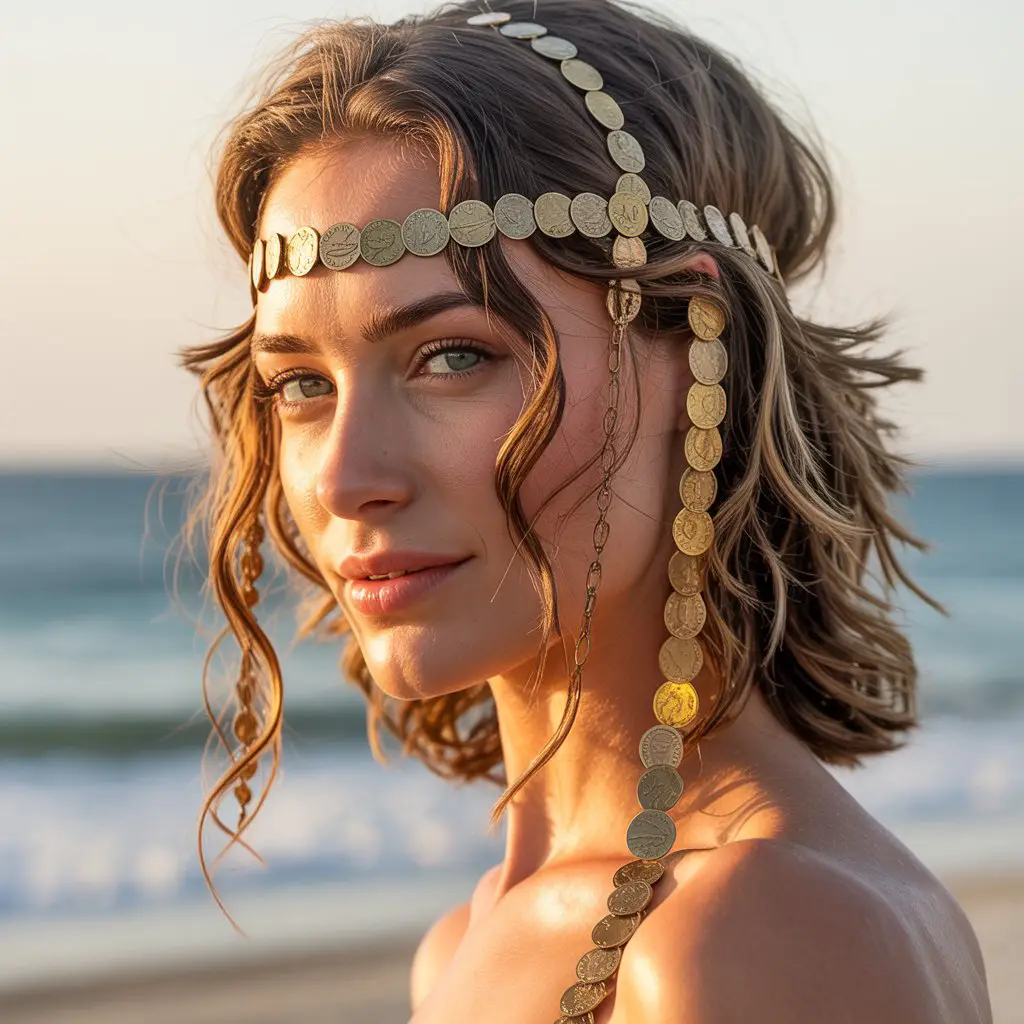 #10. The Loose Waves with a Coin Headchain