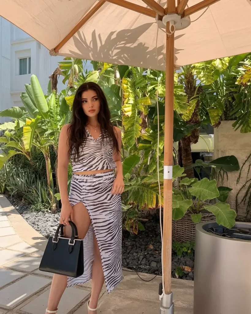 #11. Zebra Print Set with Side-Slit Sass