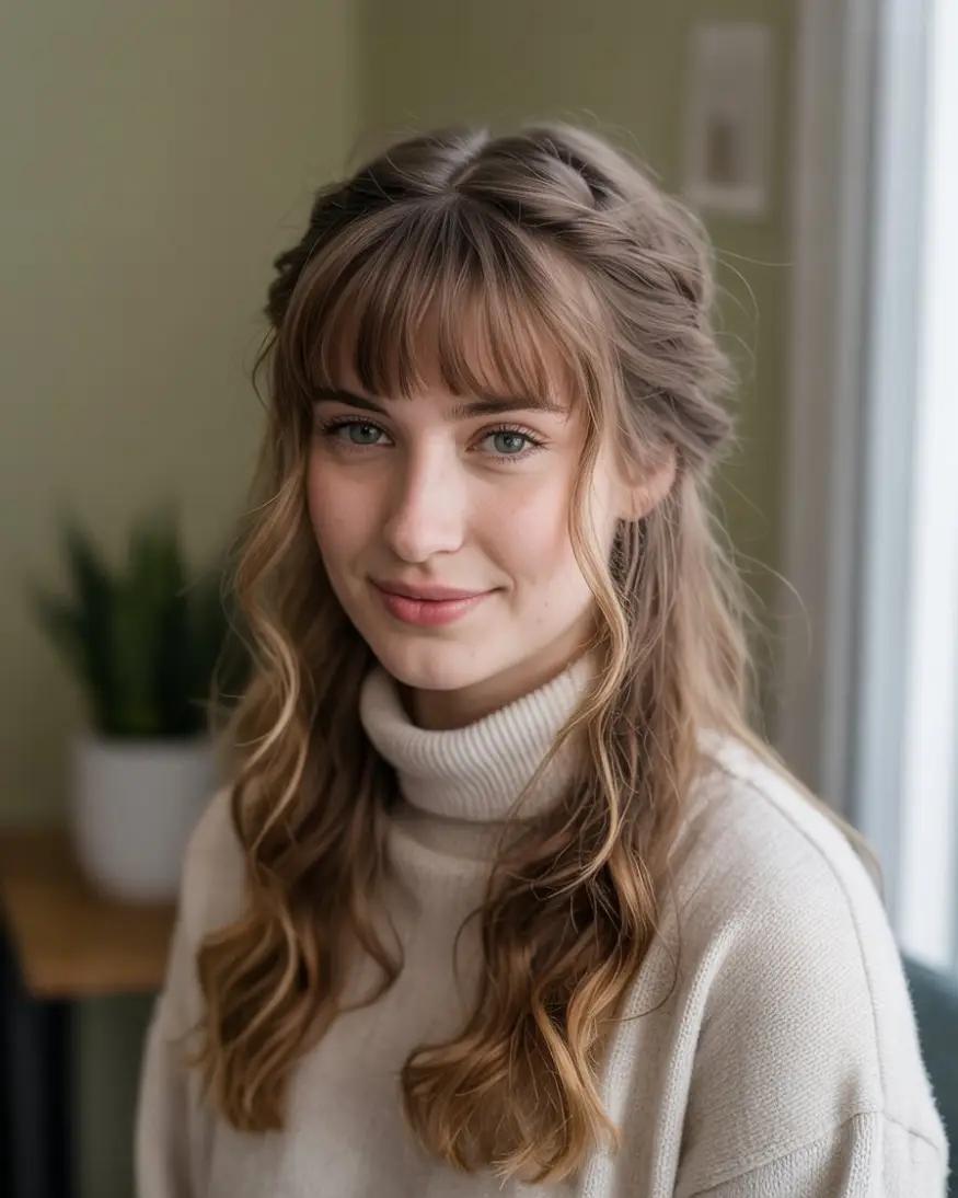 19 Clever Hairstyles For Greasy Hair: Quick Fixes That Still Look Fresh 13 #12. The Boho Fringe Twist
