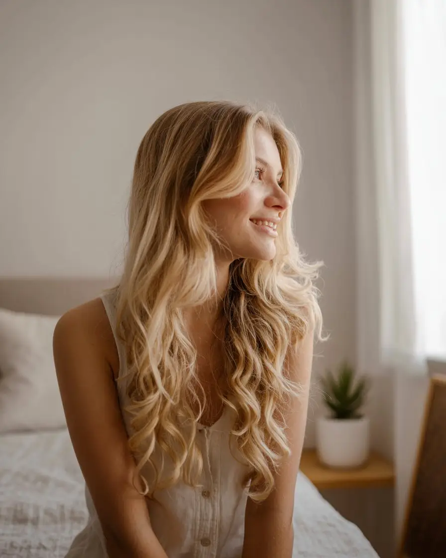 18 Soft Postpartum-Friendly Hairstyles: Gentle Styles That Embrace the Journey of New Motherhood 13 #12. The No-Heat Beach Waves