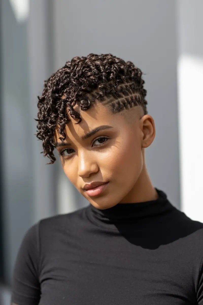 #12. Twisted Pixie Cut for a Low-Profile Style