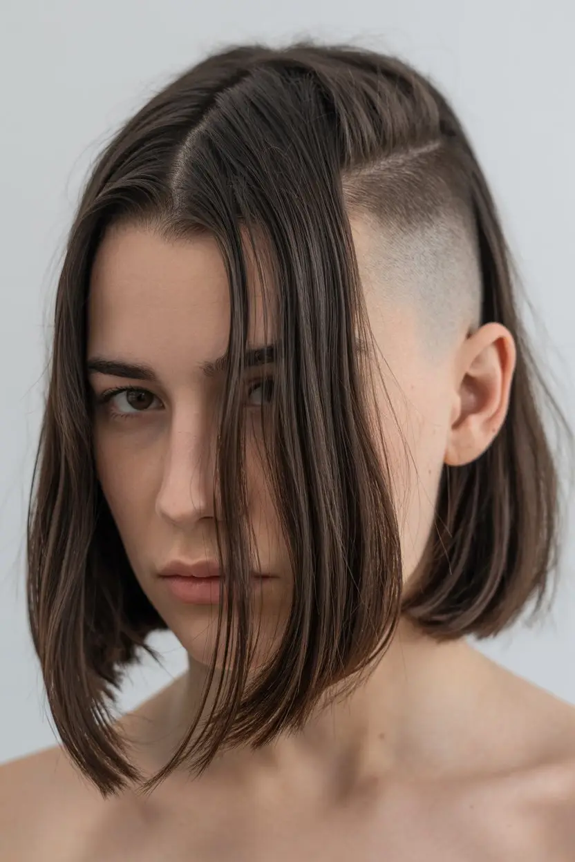 #13. Blunt Cut with Hidden Undercut