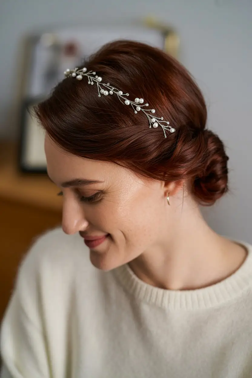 18 Classy French Roll Hairstyles: Sleek Styles That Elevate Any Outfit 14 #13. French Roll with Hidden Hair Accessory