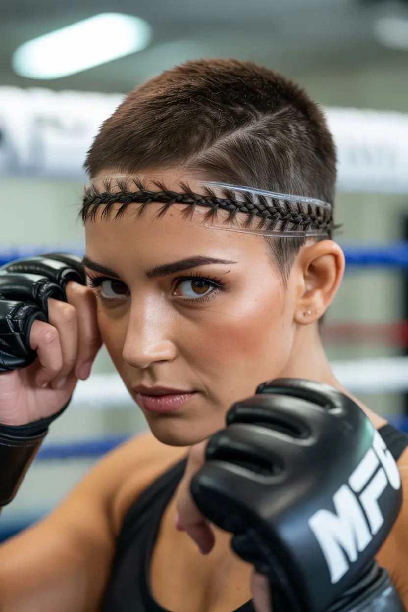 16 Fresh Gym Hairstyles: Low-Fuss Hairdos That Blend Function with Flair 14 #13. The Athletic Pixie Braid