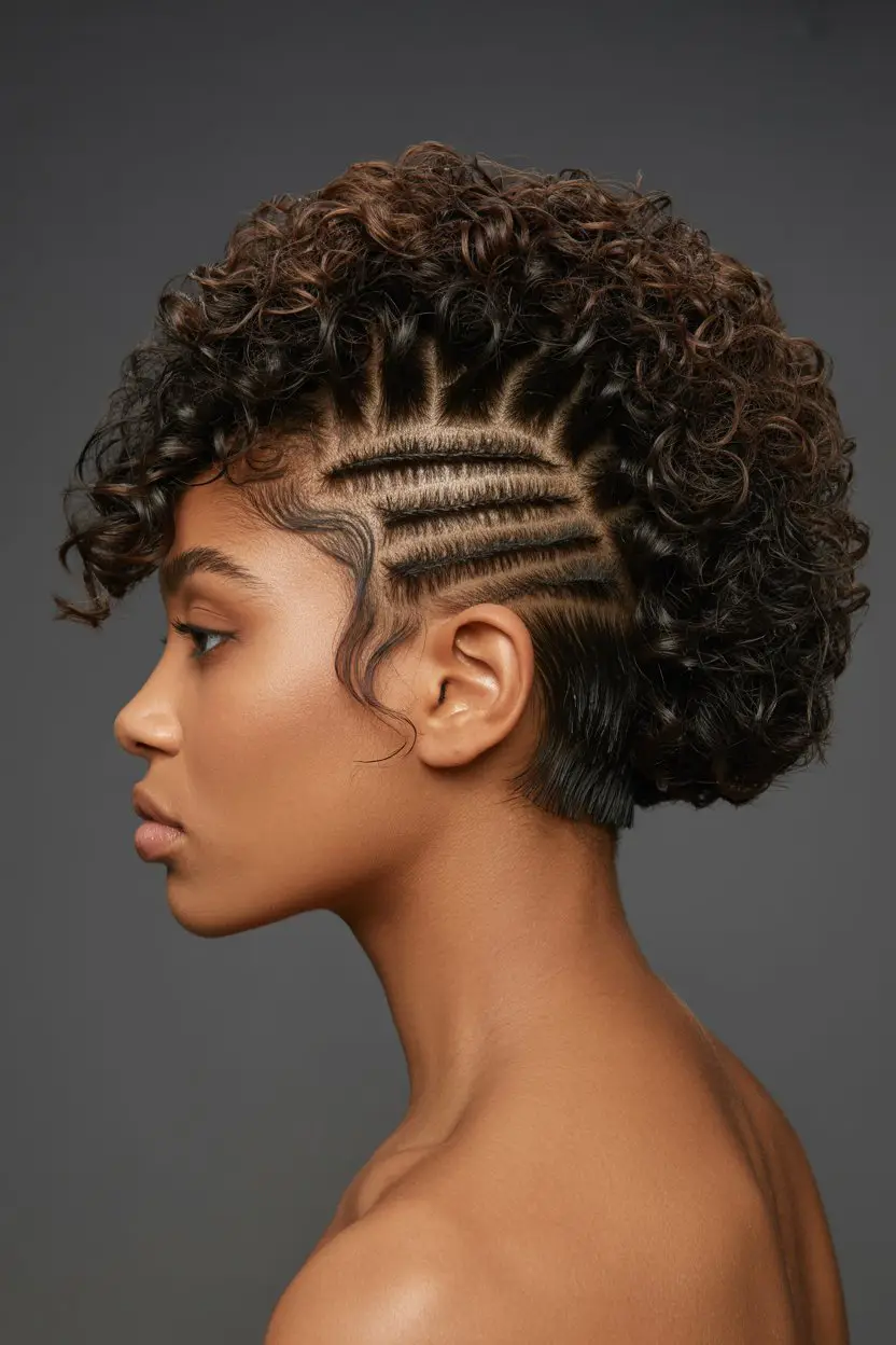 16 Time-Saving Wash And Go Hairstyles: Chic Solutions for Busy Mornings 14 #13. The Tapered Curly Frohawk