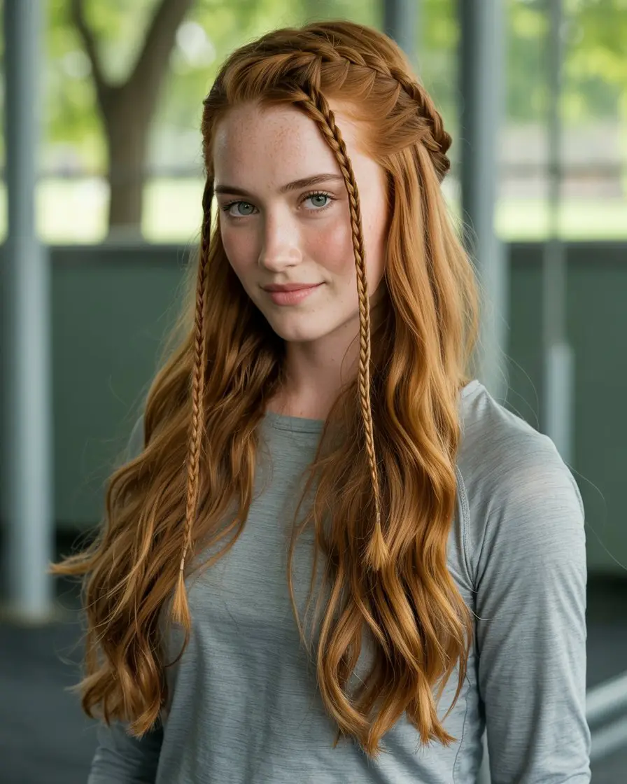 18 Fierce Braided Sporty Hairstyles: Power Looks for Active Days 14 #13. The Waterfall Braid for Lightweight Control