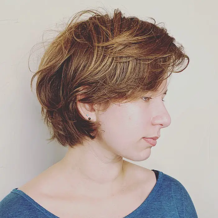 21 Chic Short Layered Hairstyles: Modern Cuts for a Fresh, Youthful Vibe 15 #14. Airy Chestnut Layers with Soft Fringe