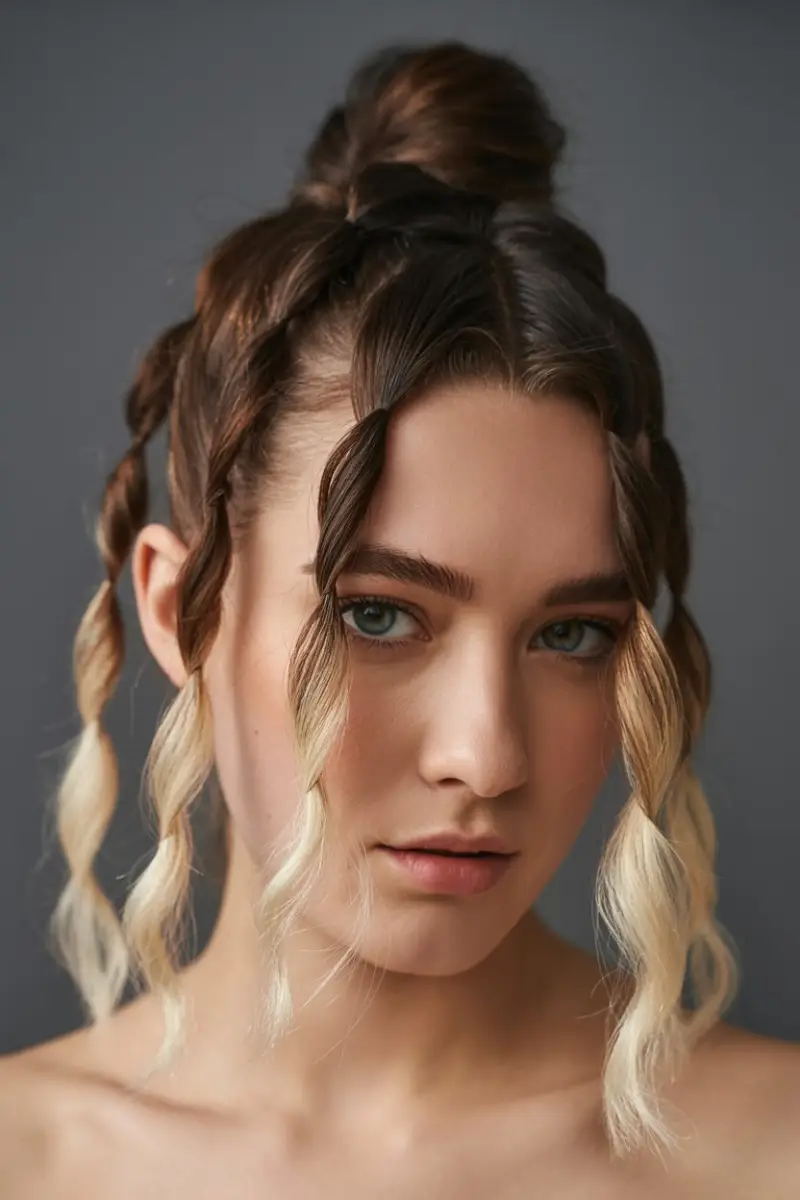 #14. Peekaboo Highlights with Blonde-Tipped Twists