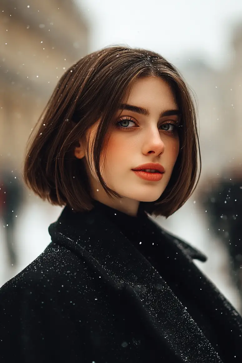 21 Sleek Rainy-Day Hairstyles: Easy Ways to Tame the Frizz 15 #14. Rain-Slicked Pixie with Textured Fringe