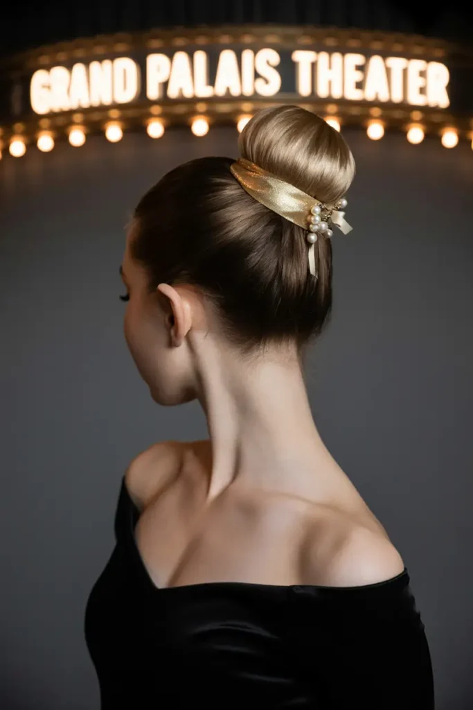 15 Festive Christmas Tree Hairstyles Ideas: Fun & Creative Holiday Looks 16 #15. The Nutcracker Ballerina Bun