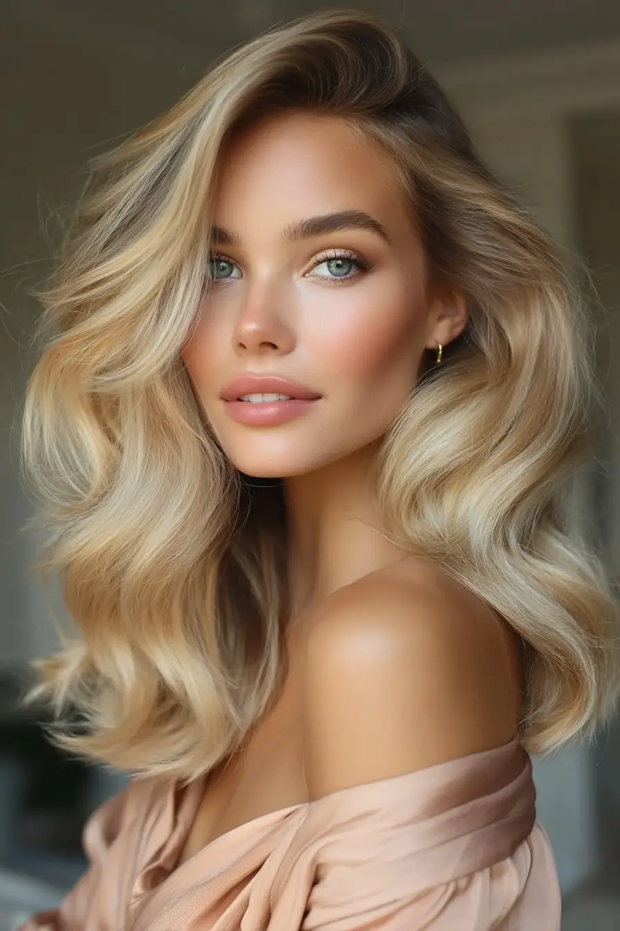 #17. Winter Vanilla Blonde with Creamed Honey Lowlights