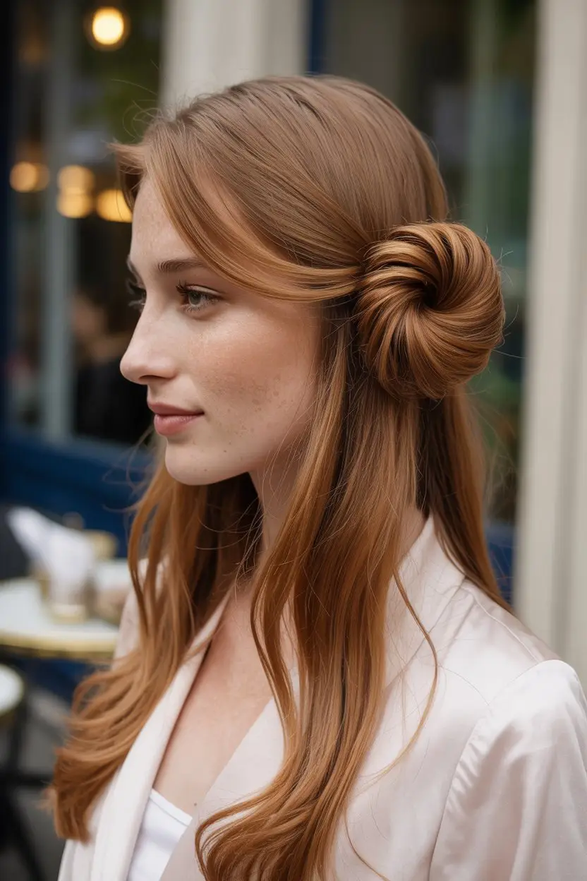 18 Classy French Roll Hairstyles: Sleek Styles That Elevate Any Outfit 19 #18. French Roll with a Knotted Bun: Structured Yet Soft
