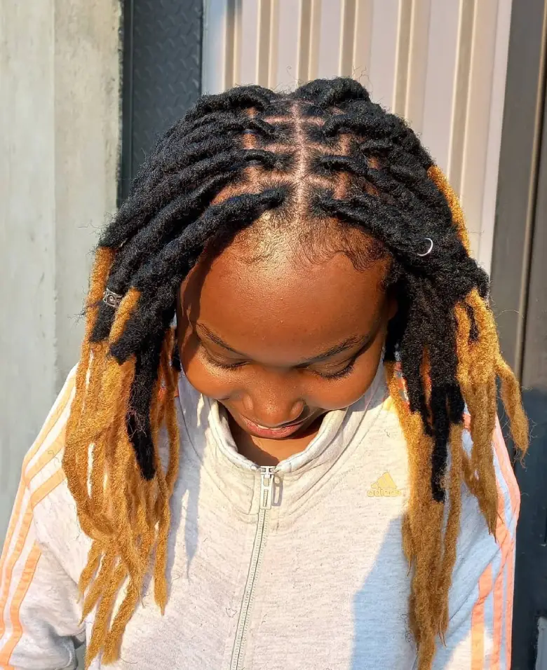 19 Creative Locs Hairstyles: Statement-Making Styles to Try Now 19 #18. Ombre Locs with Center Part and Subtle Accessories