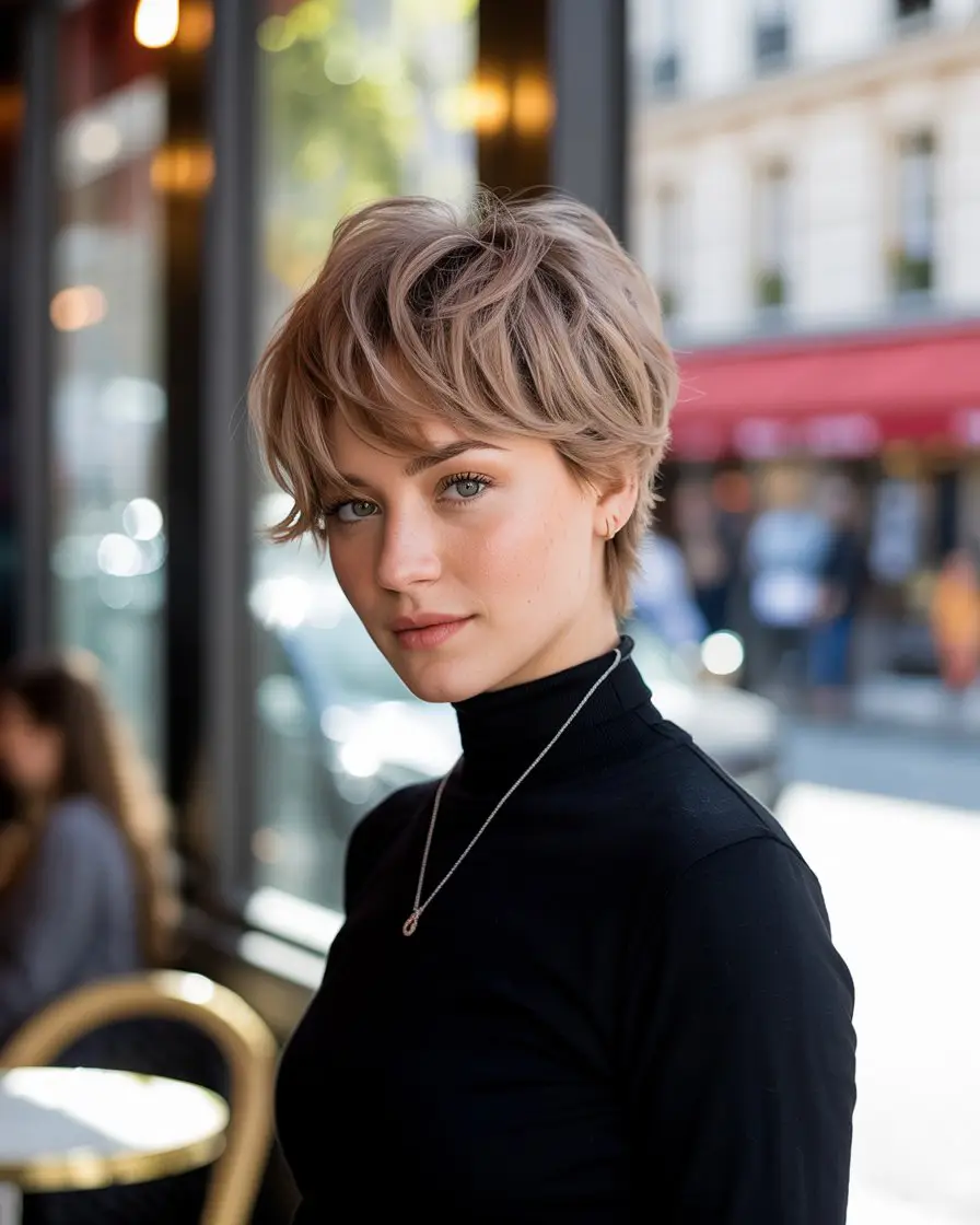 20 Playful Pixie Hairstyles: Flirty and Fun Looks for a Fresh Vibe 19 #18. The French Girl Pixie: Effortless Parisian Chic