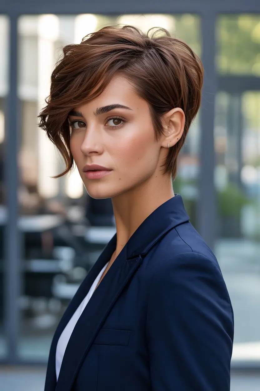 19 Polished Office Hairstyles: Sleek Looks That Mean Business 20 #19. The Professional Pixie with Texture
