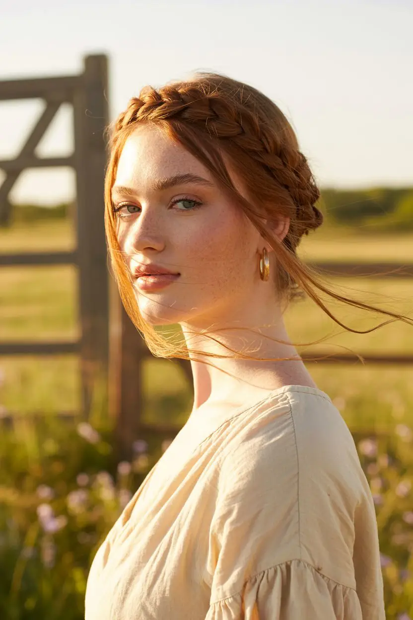 #2. Boho Dutch Braid Crown for Effortless Elegance