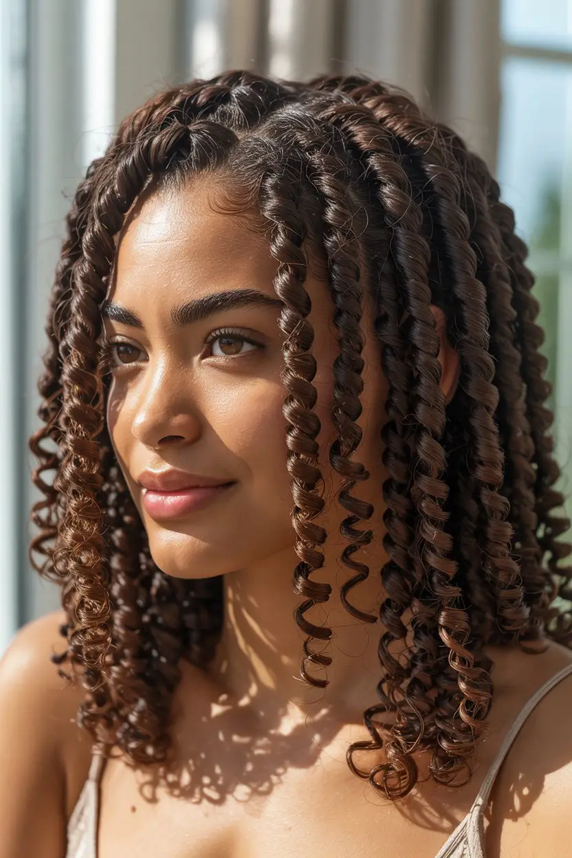 #2. Finger Coil Crochet Twists for a Defined Curl Pattern