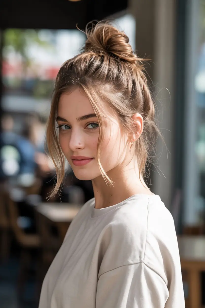 18 Classy French Roll Hairstyles: Sleek Styles That Elevate Any Outfit 3 #2. Messy French Roll: Effortless Chic with a Relaxed Vibe