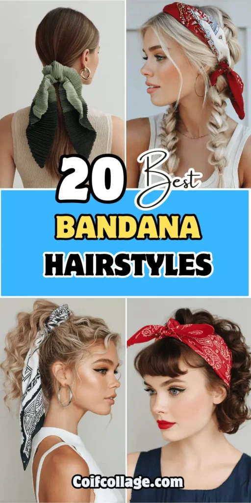 20 Bandana Hairstyles: Playful Looks to Refresh Your Everyday Style 1 20 Bandana Hairstyles Playful Looks to Refresh Your Everyday Style PIn