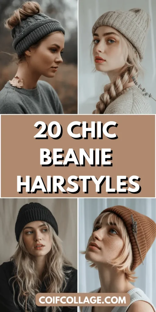 20 Chic Beanie Hairstyles: Fashionable Pairings for Cold-Weather Days 1 20 Chic Beanie Hairstyles: Fashionable Pairings for Cold-Weather Days Pin