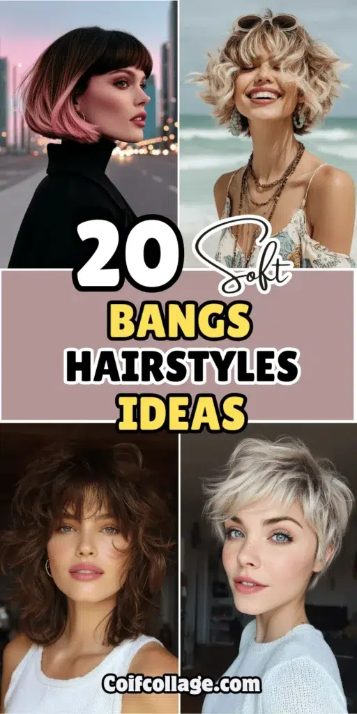 20 Soft Bangs Hairstyles Ideas: Romantic Styles for Every Hair Type pin