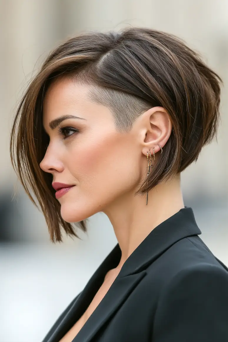 21 Chic Short Layered Hairstyles: Modern Cuts for a Fresh, Youthful Vibe 22 #21. Urban Undercut Sleek