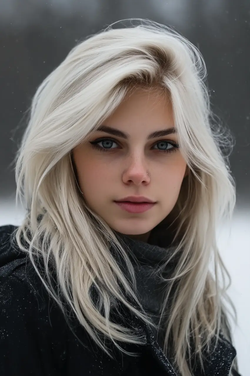 #3. Frosted Platinum Blonde with Shadow Root