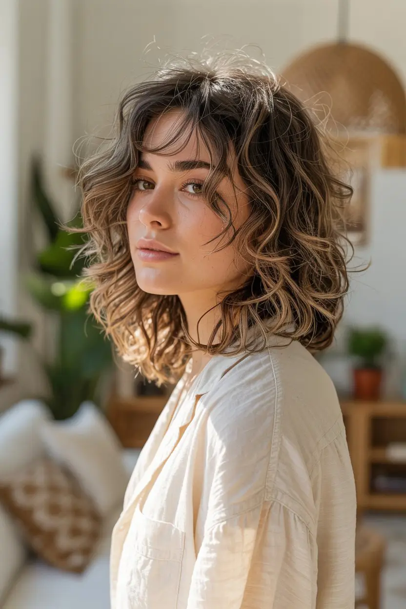 16 Time-Saving Wash And Go Hairstyles: Chic Solutions for Busy Mornings 4 #3. The Tousled Wavy Shag