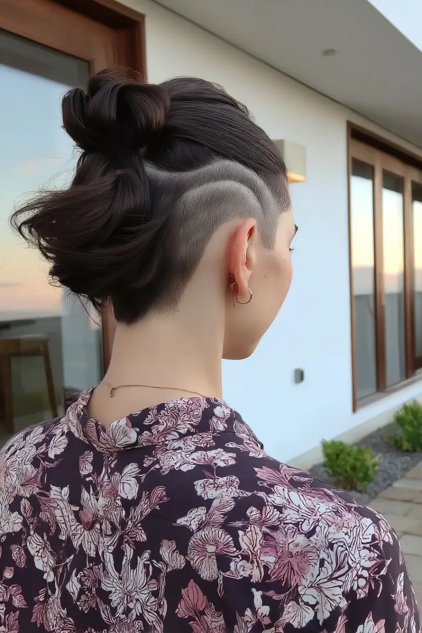 #4. Curved Undercut with Sculpted Twists