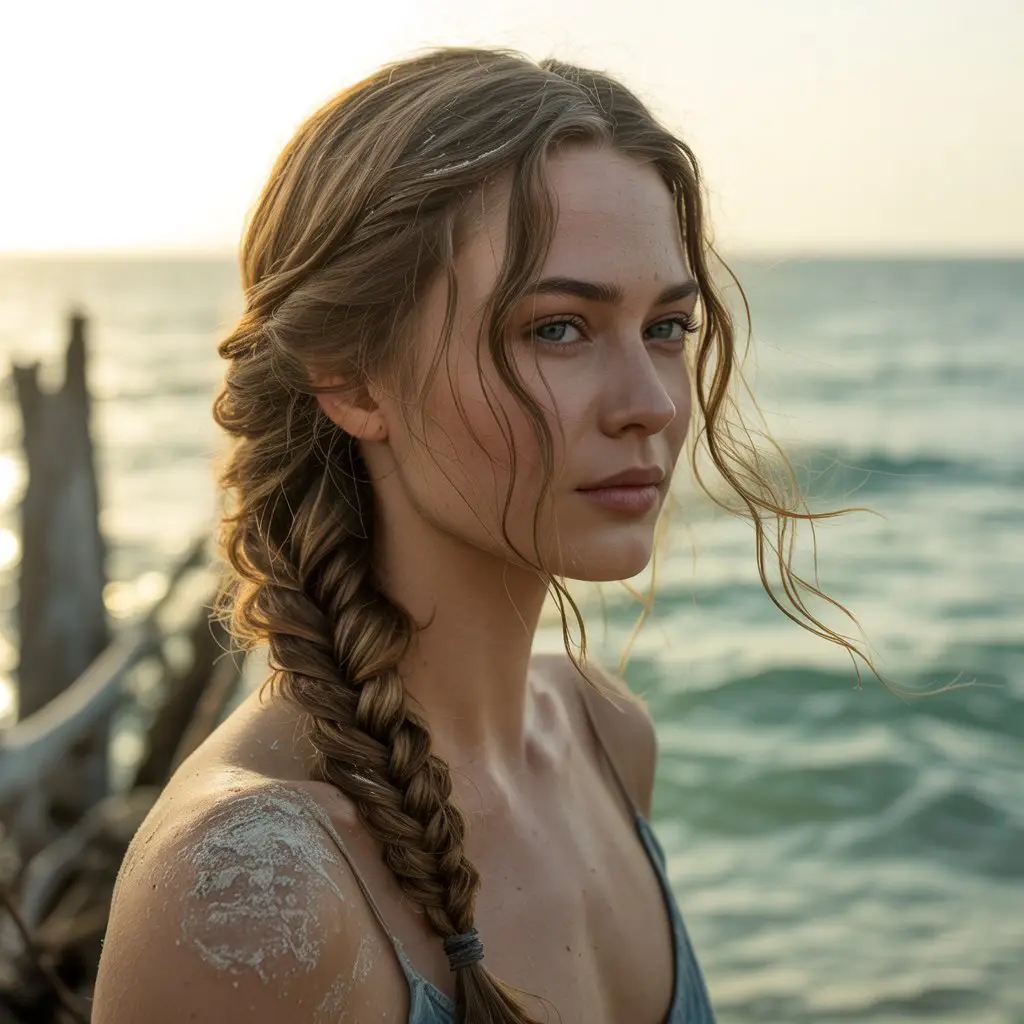 #4. The Salt-Weathered Fishtail Braid