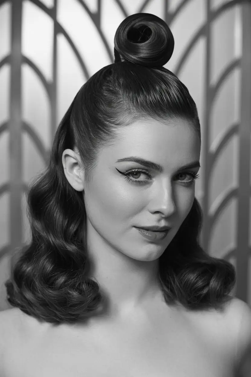 18 Classy French Roll Hairstyles: Sleek Styles That Elevate Any Outfit 6 #5. High French Roll: Retro Glamour with Modern Appeal