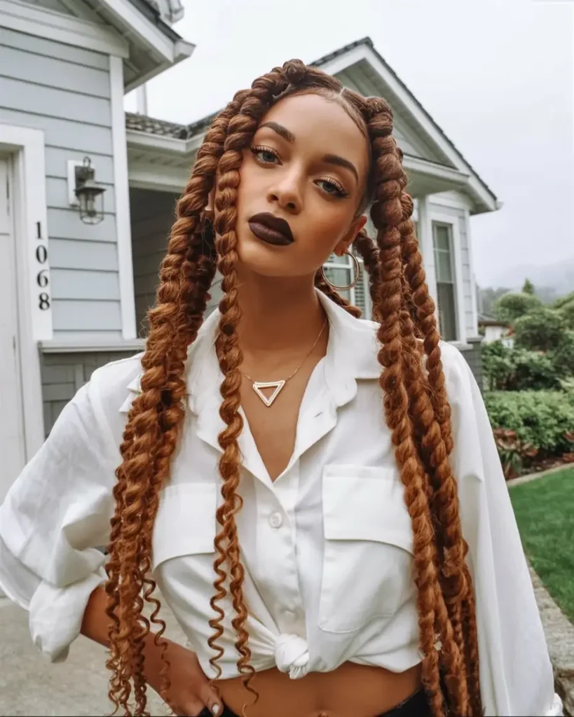 #5. Rust-Toned Jumbo Twists with Spiral Tips
